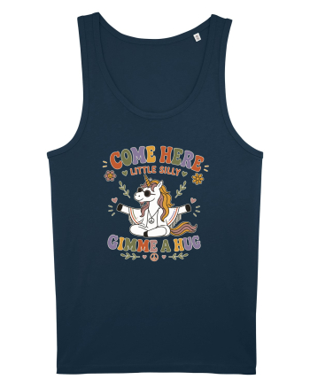 Funny Hippie Unicorn Design for Kindness and Positive Vibes Navy