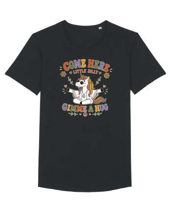 Funny Hippie Unicorn Design for Kindness and Positive Vibes Black