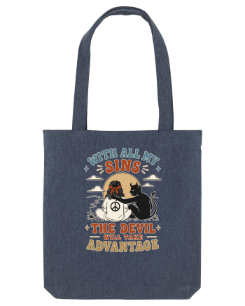 Funny Hippie Humor Design for Free Spirits and Rebel Minds Midnight Blue