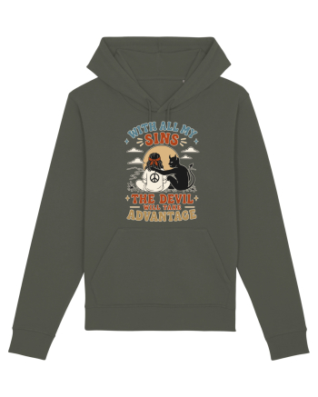 Funny Hippie Humor Design for Free Spirits and Rebel Minds Khaki
