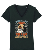 Funny Hippie Humor Design for Free Spirits and Rebel Minds Tricou mânecă scurtă guler V Damă Evoker