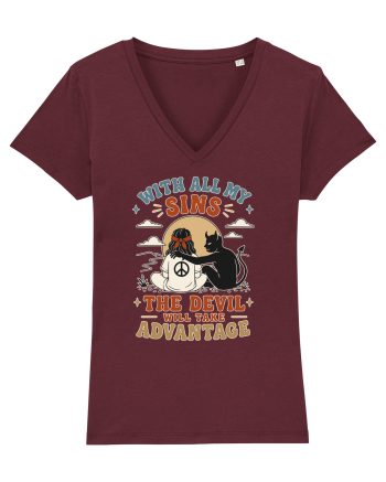 Funny Hippie Humor Design for Free Spirits and Rebel Minds Burgundy