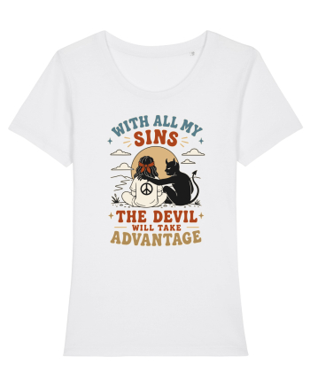 Funny Hippie Humor Design for Free Spirits and Rebel Minds White