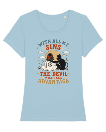 Funny Hippie Humor Design for Free Spirits and Rebel Minds Sky Blue
