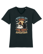Funny Hippie Humor Design for Free Spirits and Rebel Minds Tricou mânecă scurtă guler V Bărbat Presenter