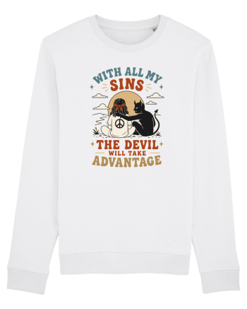 Funny Hippie Humor Design for Free Spirits and Rebel Minds White