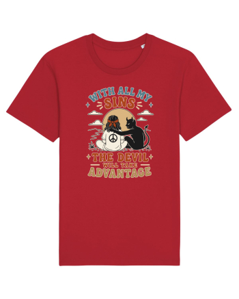 Funny Hippie Humor Design for Free Spirits and Rebel Minds Red