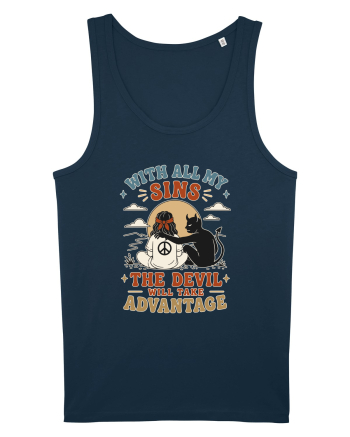 Funny Hippie Humor Design for Free Spirits and Rebel Minds Navy