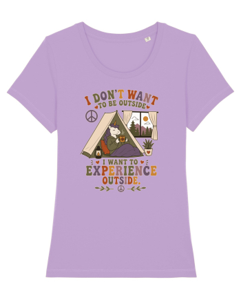 Funny Camping Hippie Unicorn Design for Introverts and Cozy Living Fans Lavender Dawn