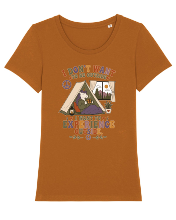 Funny Camping Hippie Unicorn Design for Introverts and Cozy Living Fans Roasted Orange
