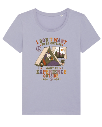 Funny Camping Hippie Unicorn Design for Introverts and Cozy Living Fans Lavender