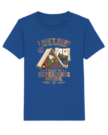 Funny Camping Hippie Unicorn Design for Introverts and Cozy Living Fans Majorelle Blue