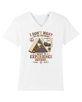 Funny Camping Hippie Unicorn Design for Introverts and Cozy Living Fans White