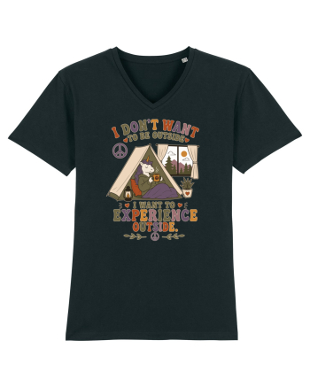 Funny Camping Hippie Unicorn Design for Introverts and Cozy Living Fans Black
