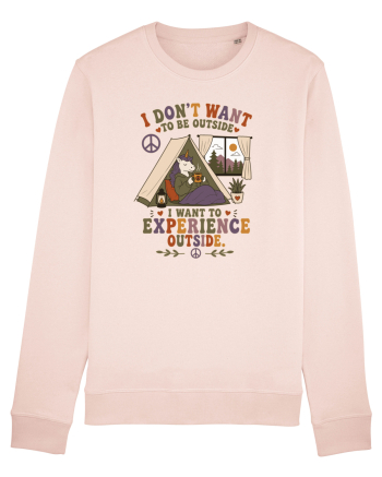 Funny Camping Hippie Unicorn Design for Introverts and Cozy Living Fans Candy Pink