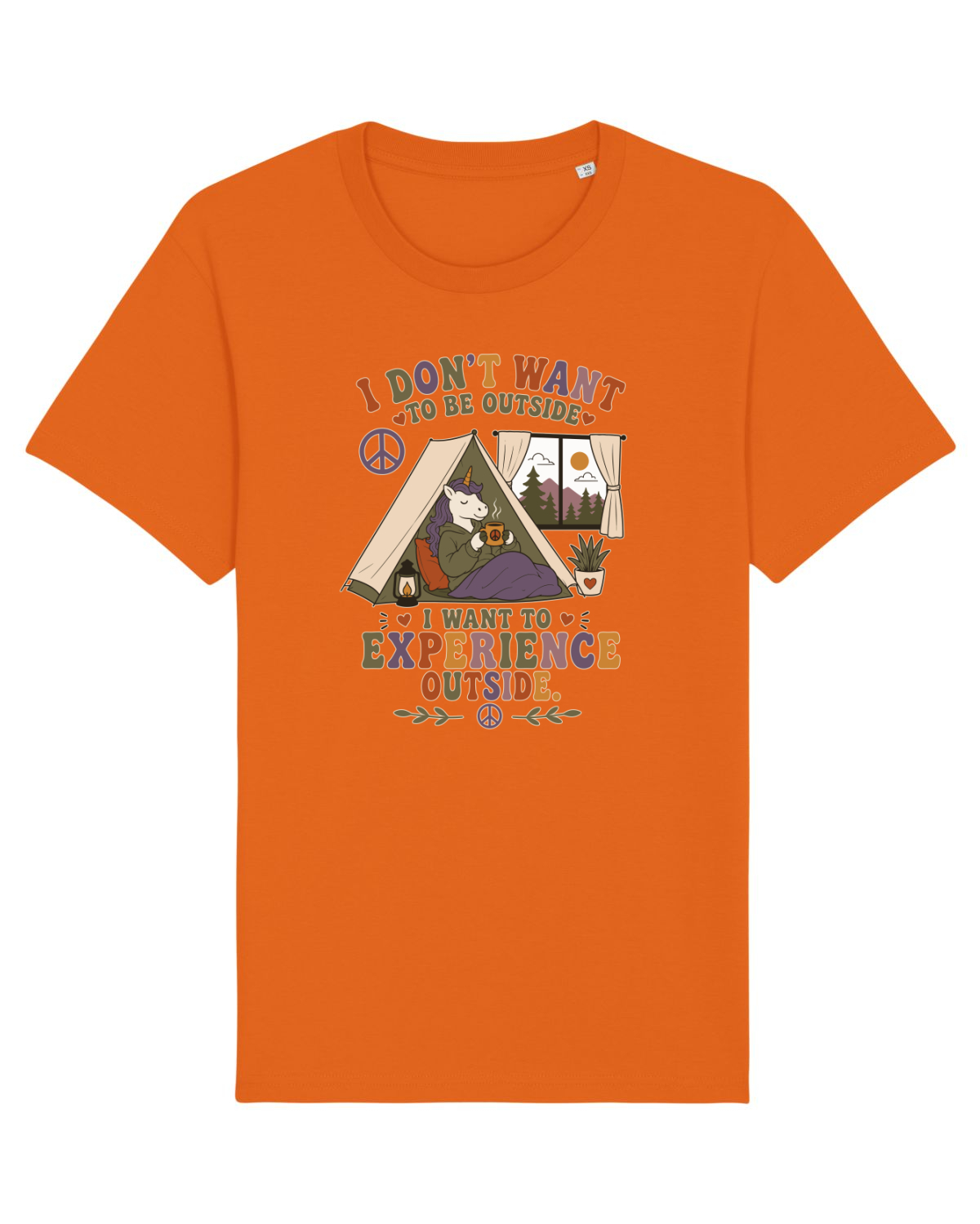 Tricou mânecă scurtă Unisex Rocker Bright Orange