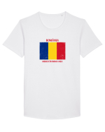 Romania in inima mea Tricou mânecă scurtă guler larg Bărbat Skater