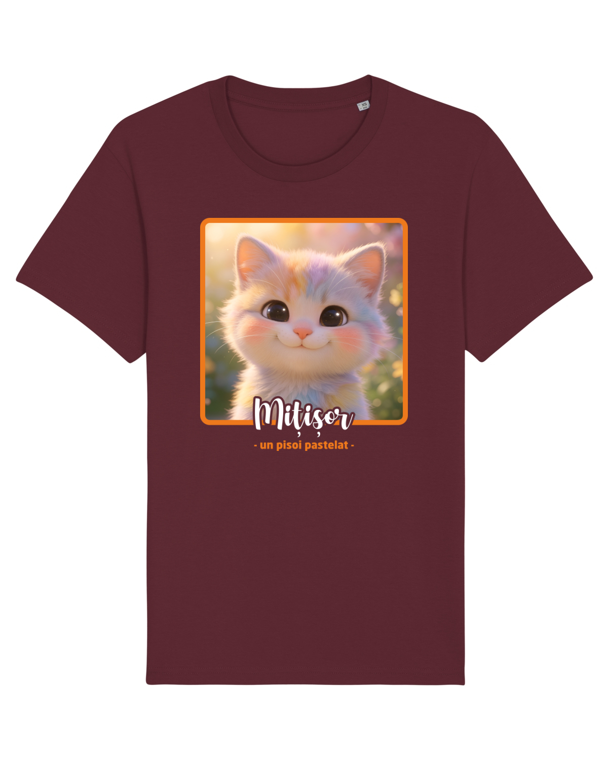 Tricou mânecă scurtă Unisex Rocker Burgundy