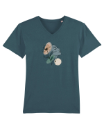 Flowers  Tricou mânecă scurtă guler V Bărbat Presenter