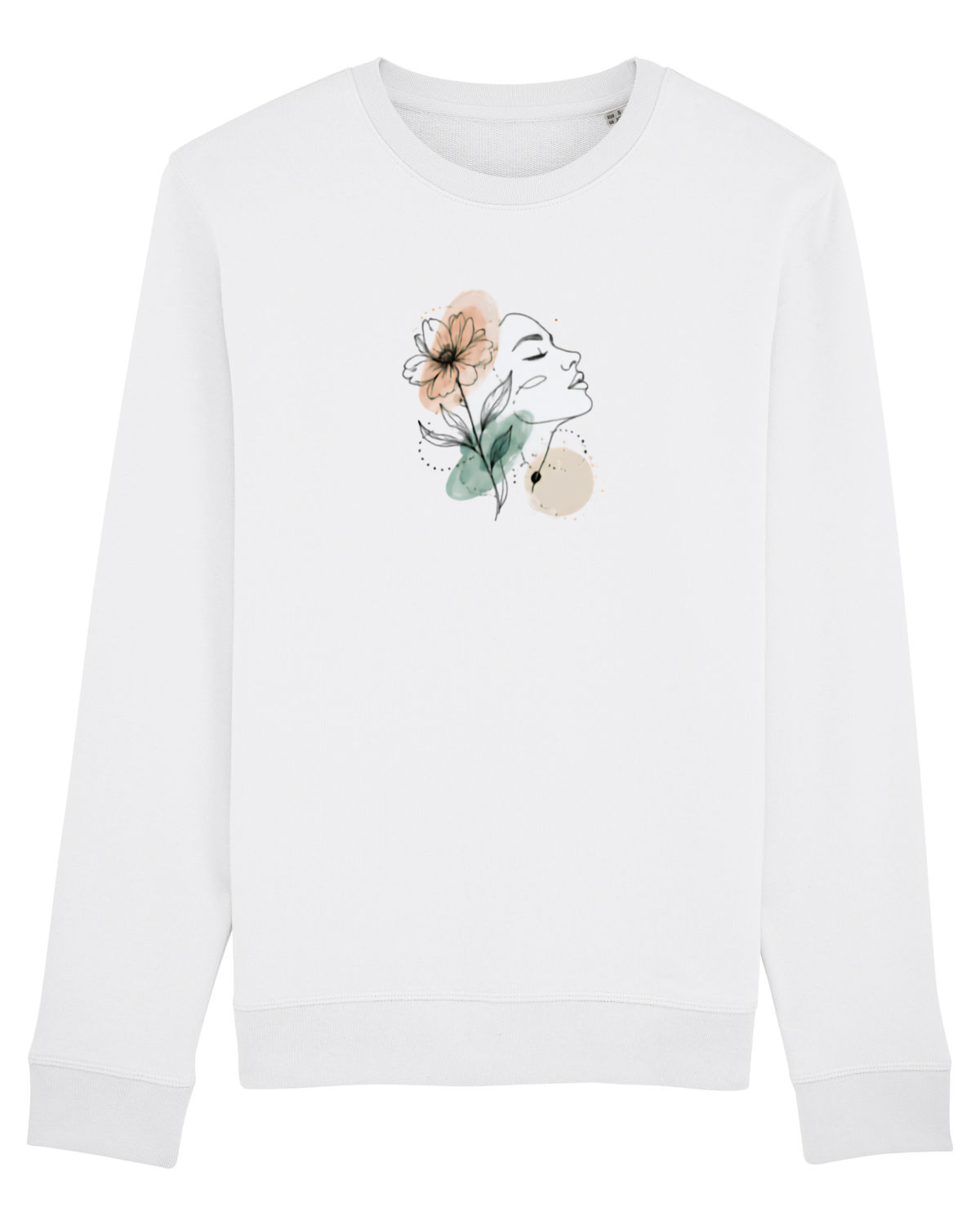 Bluză mânecă lungă Unisex Rise White