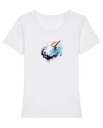 Summer  Tricou mânecă scurtă guler larg fitted Damă Expresser