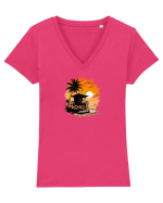 Summer mood Tricou mânecă scurtă guler V Damă Evoker