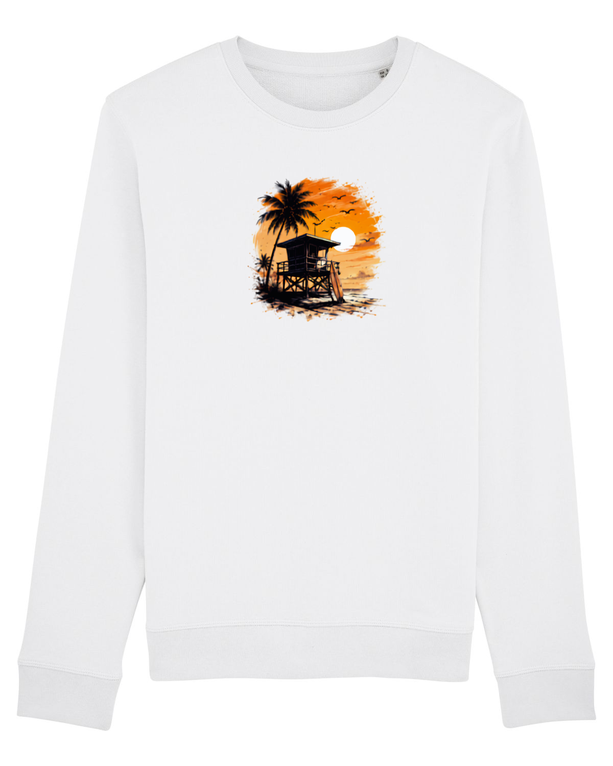 Bluză mânecă lungă Unisex Rise White