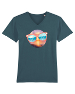 Summer vibes  Tricou mânecă scurtă guler V Bărbat Presenter