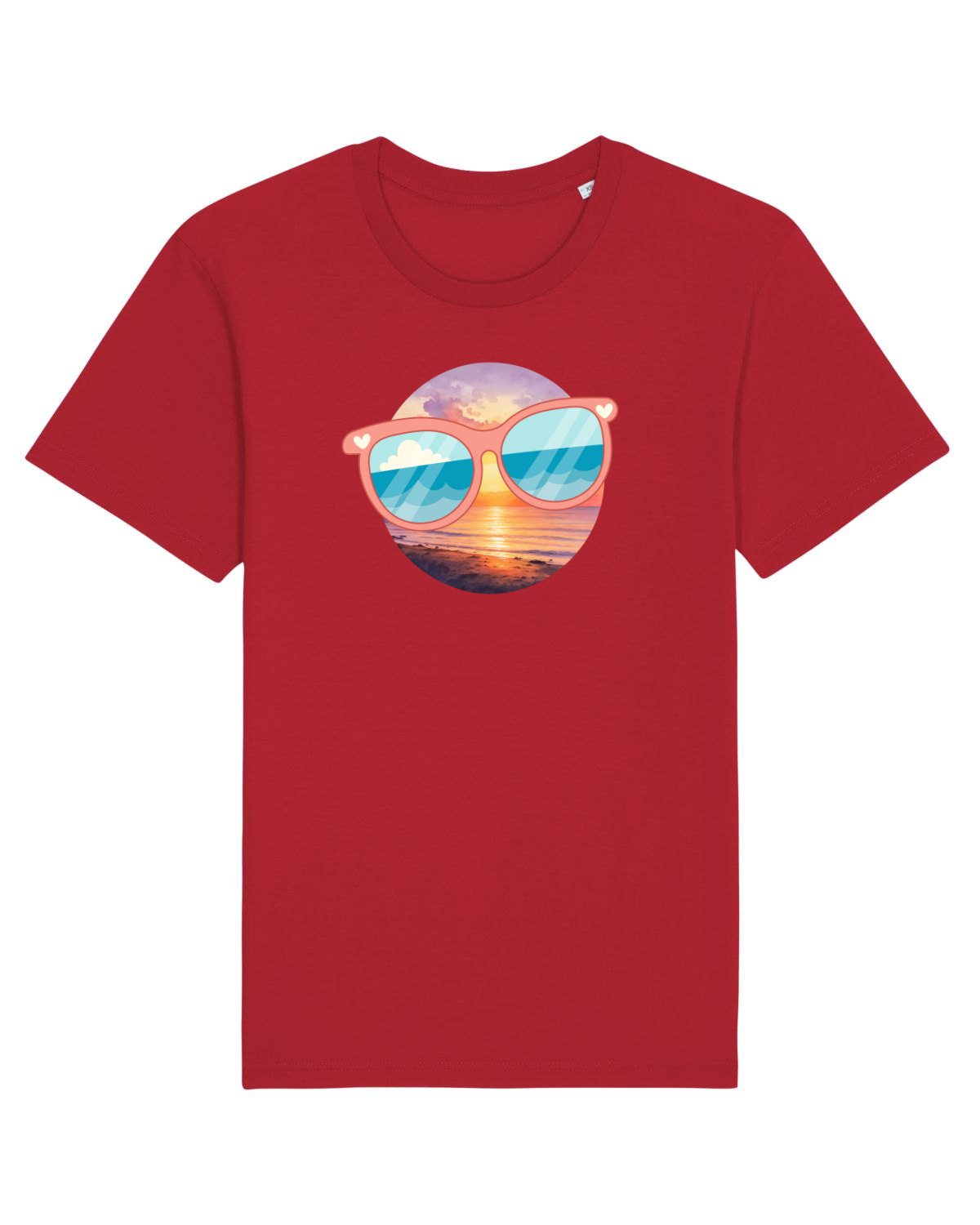 Tricou mânecă scurtă Unisex Rocker Red
