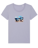Summer mood Tricou mânecă scurtă guler larg fitted Damă Expresser
