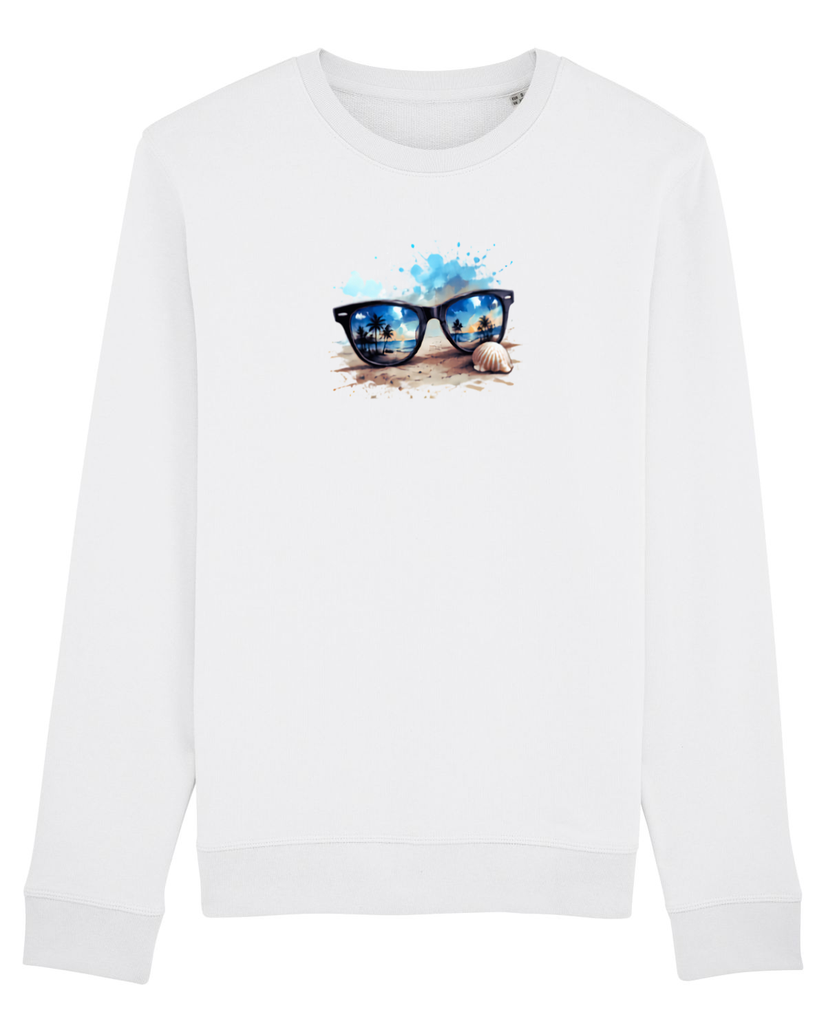Bluză mânecă lungă Unisex Rise White