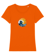 Summer  Tricou mânecă scurtă guler larg fitted Damă Expresser