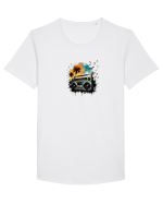 Summer  Tricou mânecă scurtă guler larg Bărbat Skater