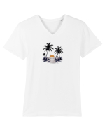 Summer vibes  Tricou mânecă scurtă guler V Bărbat Presenter