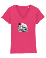 Trip summer  Tricou mânecă scurtă guler V Damă Evoker