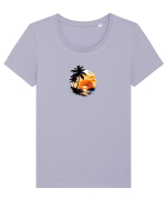 Apus  Tricou mânecă scurtă guler larg fitted Damă Expresser