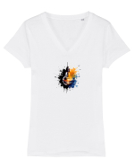 Summer  Tricou mânecă scurtă guler V Damă Evoker