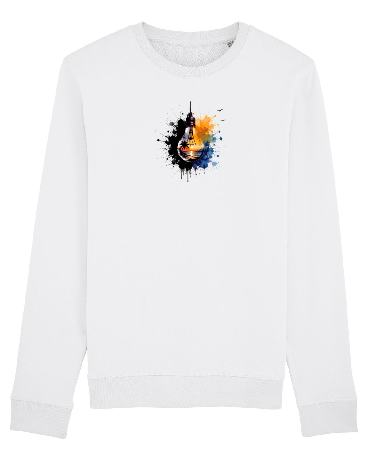 Bluză mânecă lungă Unisex Rise White