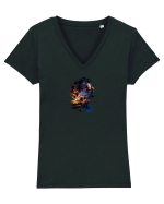 Summer vibes  Tricou mânecă scurtă guler V Damă Evoker