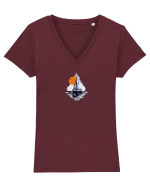 Barcă  Tricou mânecă scurtă guler V Damă Evoker