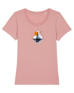 Barcă  Tricou mânecă scurtă guler larg fitted Damă Expresser