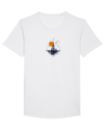 Barcă  Tricou mânecă scurtă guler larg Bărbat Skater