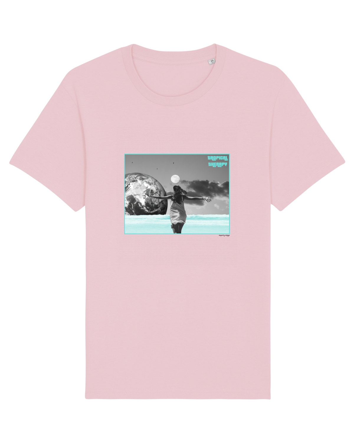 Tricou mânecă scurtă Unisex Rocker Cotton Pink