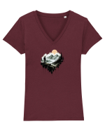 Munte Tricou mânecă scurtă guler V Damă Evoker