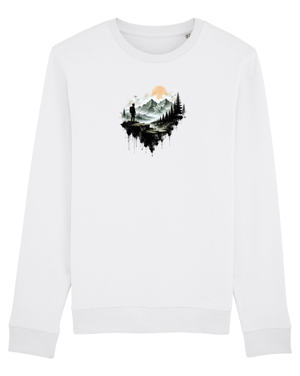 Bluză mânecă lungă Unisex Rise White