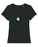Ceas  Tricou mânecă scurtă guler larg fitted Damă Expresser