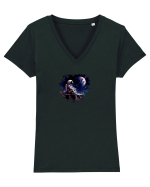 Moon  Tricou mânecă scurtă guler V Damă Evoker