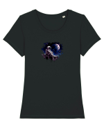 Moon  Tricou mânecă scurtă guler larg fitted Damă Expresser