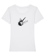 Music Tricou mânecă scurtă guler larg fitted Damă Expresser