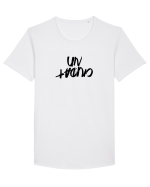 Un ciudat (brush, negru) Tricou mânecă scurtă guler larg Bărbat Skater